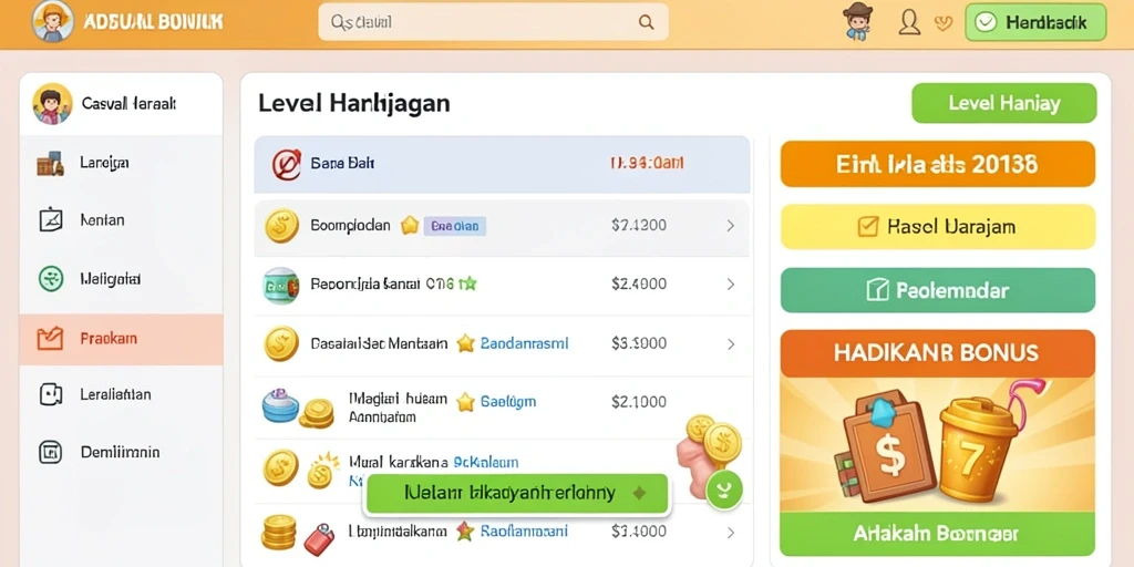 Tampilan awal game yang menarik dan user-friendly.