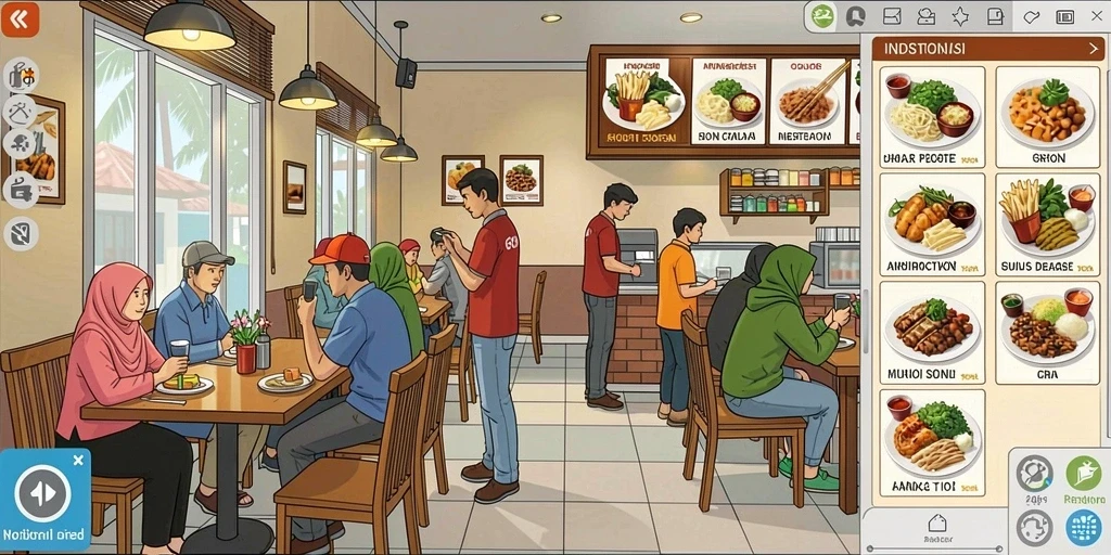 Tampilan grafis yang memukau dalam permainan.